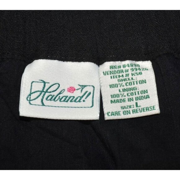 Haband! Black Tiered Flared Midi Skirt Size L Gauzy Elastic Waist Gypsy Western - Picture 7 of 8